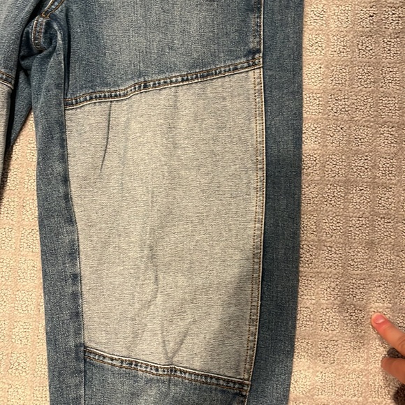 BDG PATCHWORK DENIM PANTS Elastic Waist Pull-On with Velcro - Picture 6 of 8